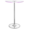 CoasterEssence 122400 Thea - Round Glass Top LED Bistro Bar Table - Chrome