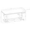 CoasterElevations 107871-S5 Antoine - 5 Piece Rectangular Glass Top Dining Set - Chrome