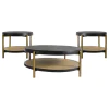 Coaster Fine Furniture 706198-S3 Arini - 3 Piece Round Coffee And End Table Set - Black