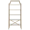 CoasterEssence 804393 Serena - 5-Shelf Glass Bookshelf - Gold