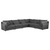Coaster Fine Furniture 551681-SET Sasha - 6 Piece Upholstered Modular Sectional - Barely Black