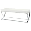 CoasterEssence 501157 Walton - Leatherette Upholstered Tufted Accent Bench - White