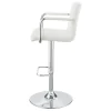 CoasterEveryday 121097 Palomar - Adjustable Height Bar Stool - White And Chrome