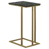 CoasterEssence 936035 Vicente - Marble Top C-Shaped Sofa Side Table - Green
