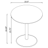 Coaster Fine Furniture 709687 Ganso - Round Metal End Table With Tempered Glass Top - Black