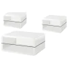 Coaster Fine Furniture 703268-S3 Elana - 3 Piece Coffee And End Table Set - White High Gloss