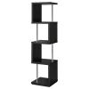 CoasterEveryday 801419 Baxter - 4-Shelf Bookshelf - Black And Chrome
