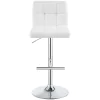 CoasterEveryday 120356 Lenny - Upholstered Adjustable Bar Stool (Set of 2) - White