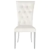 CoasterElevations 111102 Kerwin - Velvet Upholstered Dining Side Chair (Set of 2) - White