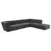 Coaster Fine Furniture 552083 Sunny - Square Upholstered Ottoman - Dark Charcoal