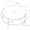 Coaster Fine Furniture 710338-S3 Jonelle - 3 Piece Round Coffee And End Table Set - Gold / Smoke