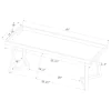 CoasterElevations 109453 Beaufort - Velvet Upholstered Dining Bench - Steel Gray