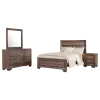CoasterEveryday 204191Q-S4 Kauffman - 4 Piece Queen Bedroom Set - Washed Taupe