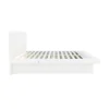 CoasterEssence 202990Q Jessica - Queen Platform Bed With Rail Seating - White