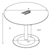 CoasterEssence 110280 Cora - Round Wood Top Dining Table - Brown Walnut