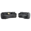 CoasterEveryday 504844-S2 Brookside - 2 Piece Velvet Upholstered Sofa Set - Dark Gray