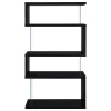CoasterEveryday 800340 Emelle - 4-Shelf Glass Panel Bookshelf - Black