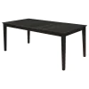 CoasterEveryday 101561-S7 Louise - 7 Piece Rectangular Extension Leaf Dining Set - Black