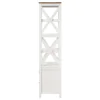 Coaster Fine Furniture 708254 Hollis - 4-Shelf Wood Media Tower With Drawers - Brown And White