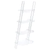 CoasterEssence 801553 Amaturo - 4-Shelf Acrylic Ladder Bookshelf - Clear