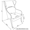 CoasterElevations 903052 Walker - Upholstered High Wingback Accent Chair - Cream