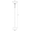 CoasterEveryday 901193 Archie - Frosted Torchiere Floor Lamp - Brushed Steel