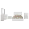 Coaster Fine Furniture 203511F-S5 Felicity - 5 Piece Full Bedroom Set - White High Gloss