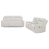 Coaster Fine Furniture 610151P-S2 Kennett - 2-Piece Chenille Power Reclining Sofa Set - Ivory