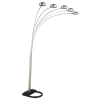 CoasterEssence 1243 Kayd - Arc 5-Light Dome Shade Metal Floor Lamp - Chrome