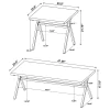 CoasterEssence 753424 Colmar - 3 Piece Engineered Wood Coffee Table Set - Golden Oak