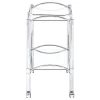 CoasterEveryday 910077 Shadix - 2-Tier Rectangular Glass Shelf Metal Bar Cart - Chrome