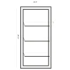 CoasterEssence 961631 Oriel - Rectangular 3-Shelf Wall Mirror - Silver