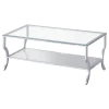 Coaster Fine Furniture 720338-S3 Saide - 3 Piece Glass Top Coffee And End Table Set - Chrome