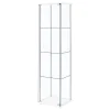 CoasterEveryday 951072 Bellatrix - 4-Shelf Clear Glass Curio Cabinet - White
