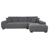 Coaster Fine Furniture 509965 Octavia - Upholstered Sectional Chaise Sofa - Charcoal Gray