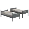 CoasterEveryday 405051GRY Littleton - Wood Twin Over Twin Bunk Bed - Gray