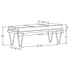 CoasterEssence 501837 Chad - Denim Upholstered Accent Bench - Dark Blue