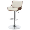 CoasterEssence 130503 Folsom - Upholstered Adjustable Bar Stool - Ecru And Chrome