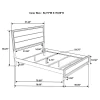 CoasterEveryday 212421F Watson - Wood Full Panel Bed - Gray Oak