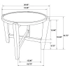 Coaster Fine Furniture 708287 Cota - Round Solid Wood End Table - Dark Brown