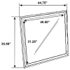 Coaster Fine Furniture 224864 Sonora - Dresser Mirror - White