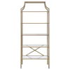 CoasterEssence 804393 Serena - 5-Shelf Glass Bookshelf - Gold
