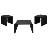 Coaster Fine Furniture 708518-S3 Cahya - 3 Piece Rattan Coffee And End Table Set - Black
