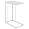 CoasterEveryday 900250 Stella - Glass Top C-Shaped Sofa Side Table - Chrome