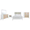 Coaster Fine Furniture 223471KW-S5 Bexhill - 5 Piece California King Bedroom Set - White
