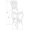 CoasterEveryday 122060 Adamsville - Upholstered Swivel Bar Stool - Black