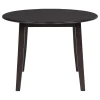 Coaster Fine Furniture 150350 Catley - 5 Piece Round Drop Leaf Dining Table Set - Dark Coffee