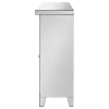 CoasterElevations 183627 Melinda - 2-Door LED Mirrored Wine Storage Bar Cabinet - Silver