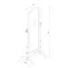CoasterEveryday 3103 Cabot - Wood Adjustable Full Length Cheval Mirror - Merlot