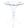 CoasterEveryday 900490 Laning - Round Glass Top Acrylic Side Table - Clear